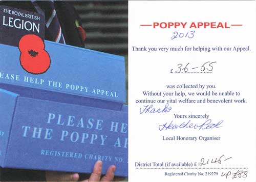 Poppy Appeal 2013