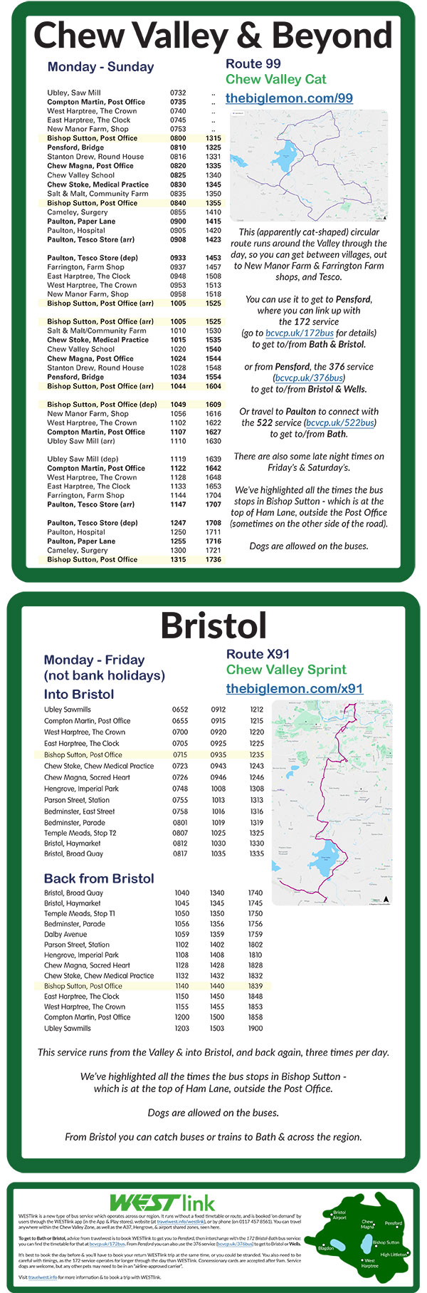 Bus timetables