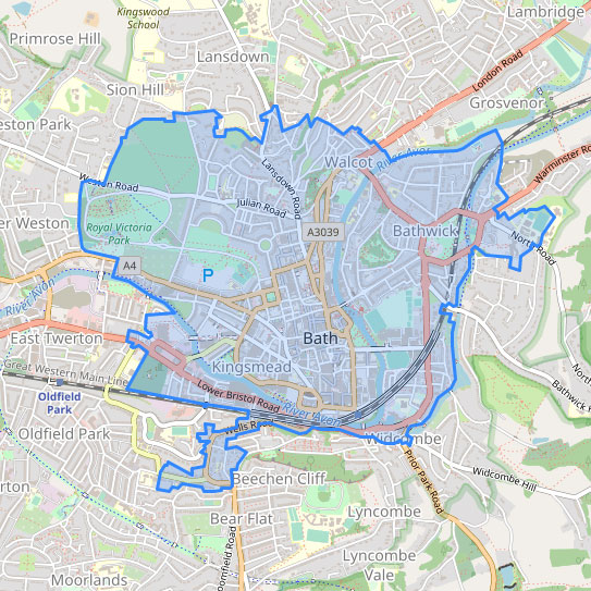 Bath CAZ Map